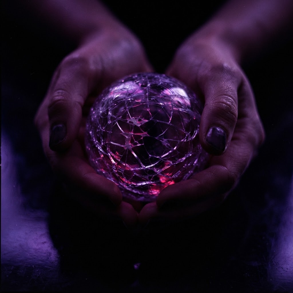 Glass sphere still life